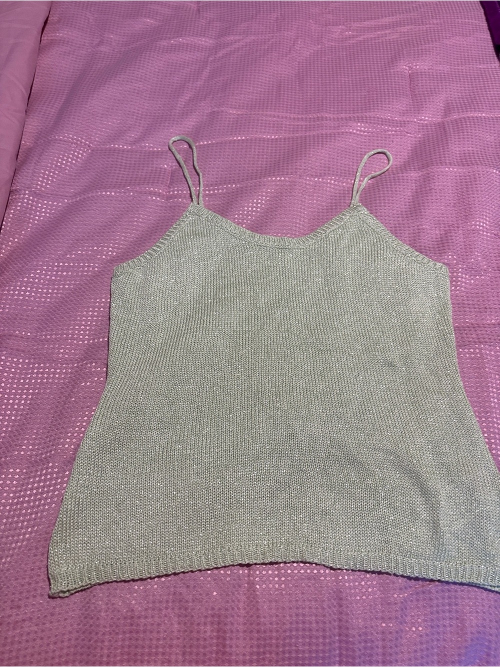 Musera Mint Green Knit Camisole Top Size M NWOT